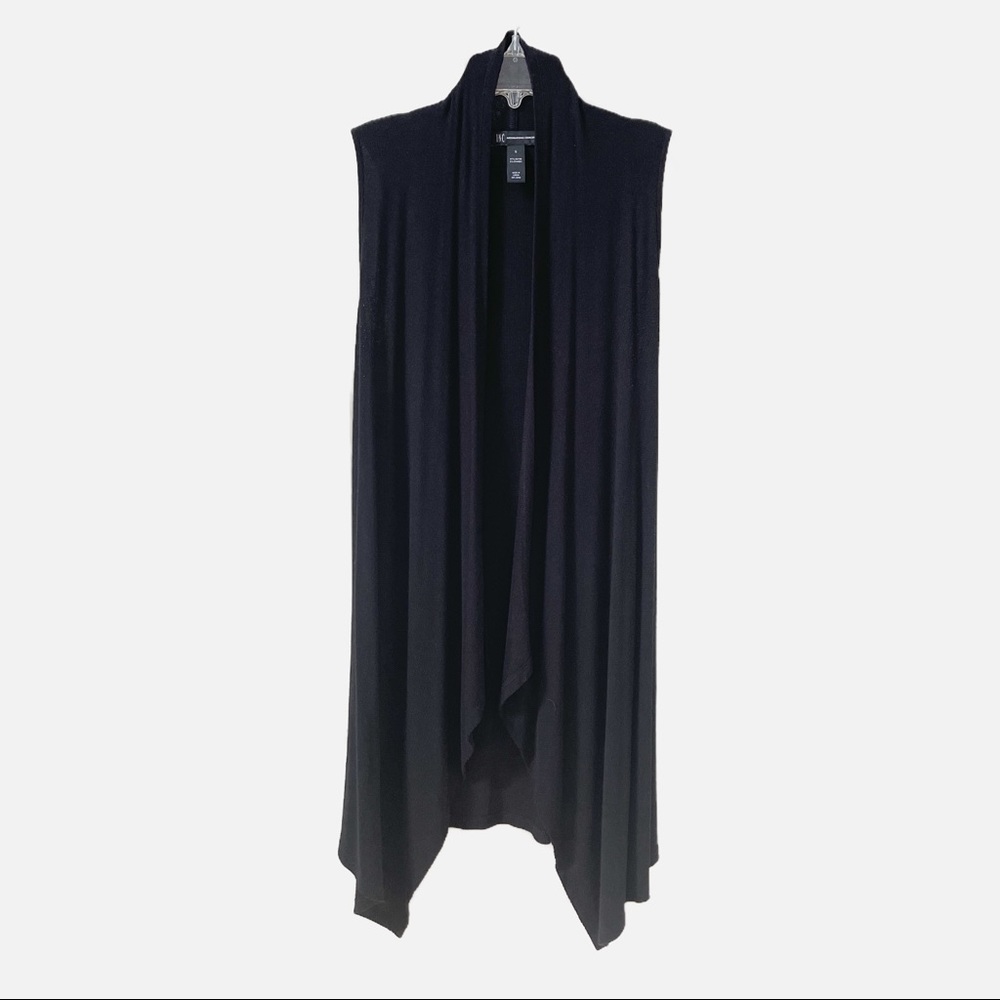 Inc Open Front Drape Long Line Transitional Vest … - image 1